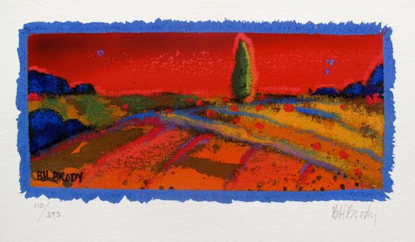 Bh Brody Hand Signed Limited Edition Giclee:"Bh Heart Songs I"