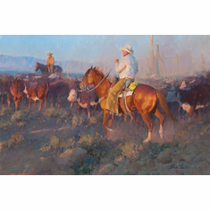 Bill Anton Hand Signed and Numbered Limited Edition Giclee on Canvas and Paper: "The Last Bit of Sun"