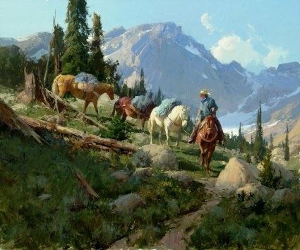 Bill Anton Hand Signed and Numbered Limited Edition Giclee on Canvas:"Golden Lakes"