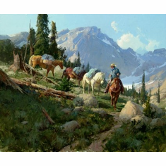 Bill Anton Hand Signed and Numbered Limited Edition Giclee on Canvas:"Golden Lakes"