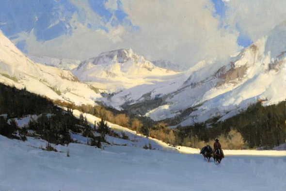 Bill Anton Handsigned & Numbered Limited Edition Giclee on Canvas:"Though the Road May Be Long"