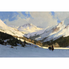 Bill Anton Handsigned & Numbered Limited Edition Giclee on Canvas:"Though the Road May Be Long"