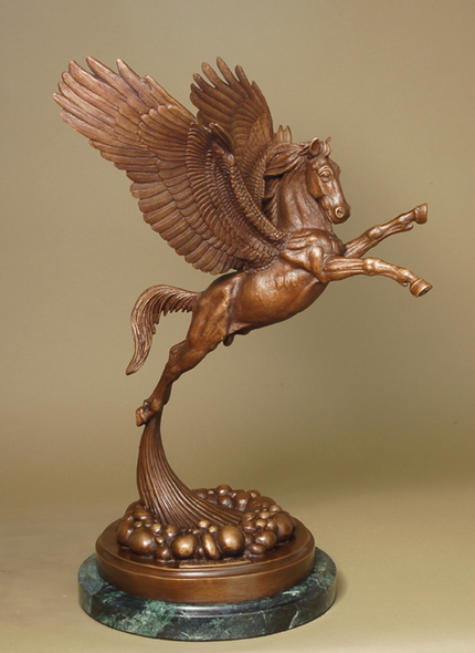 Bill Layne Handcrafted Solid Bronze Sculpture:"Lift-Off"