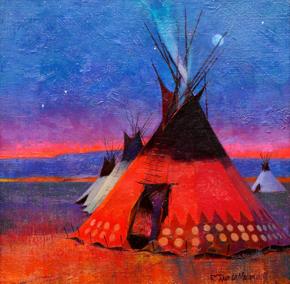 R. Tom Gilleon Artist Signed and Numbered Limited Edition Canvas Giclee:"Syzygy "