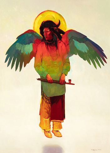 R. Tom Gilleon Artist Signed and Numbered Limited Edition Canvas Giclee:"Wings of Man "