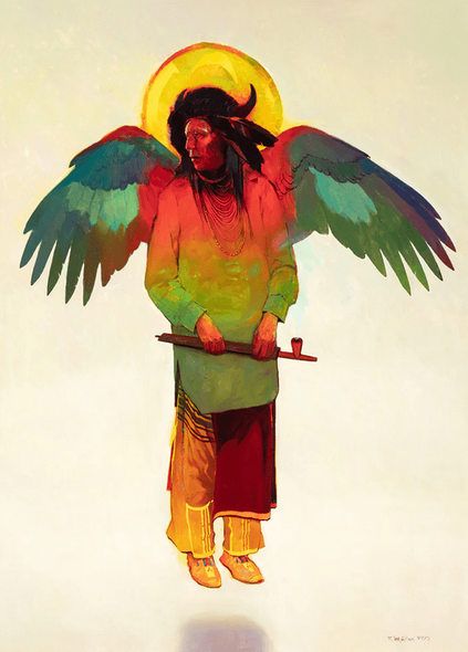 R. Tom Gilleon Artist Signed and Numbered Limited Edition Canvas Giclee:"Wings of Man "