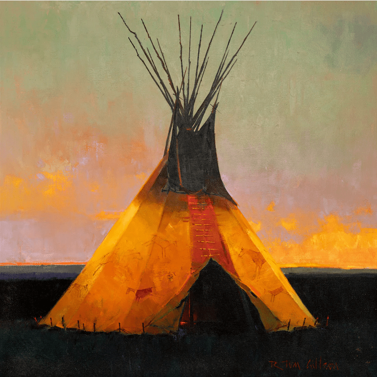R. Tom Gilleon Artist Signed and Numbered Limited Edition Canvas Giclee:"Big Dogs"