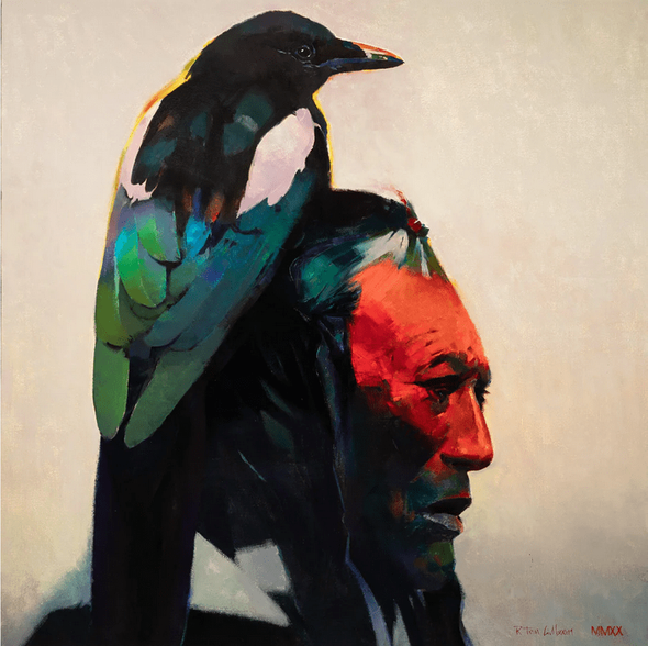 R. Tom Gilleon Artist Signed and Numbered Limited Edition Canvas Giclee:"Magpie"