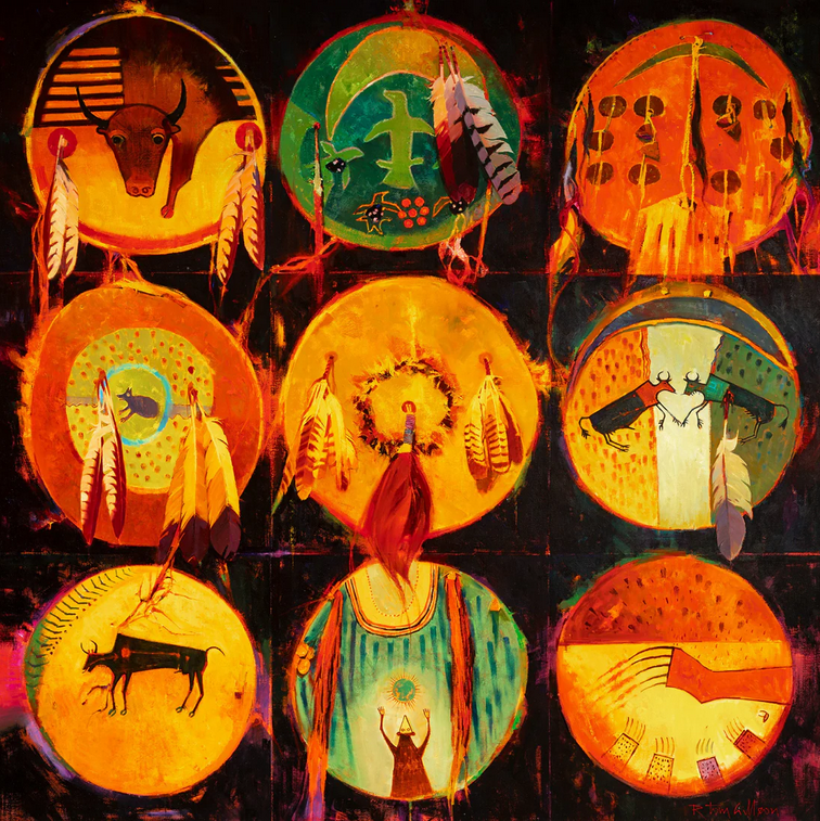 R. Tom Gilleon Artist Signed and Numbered Limited Edition Canvas Giclee:"Bulls and Bears"