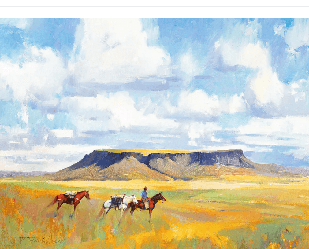 R. Tom Gilleon Artist Signed and Numbered Limited Edition Canvas Giclee:"Packing to the Gap"