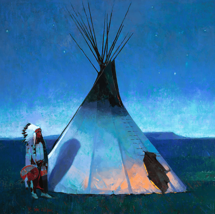 R. Tom Gilleon Artist Signed and Numbered Limited Edition Canvas Giclee:"Moon Shadows"