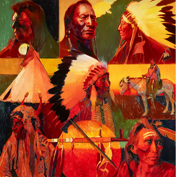 R. Tom Gilleon Artist Signed and Numbered Limited Edition Canvas Giclee:"Paha Sapa"