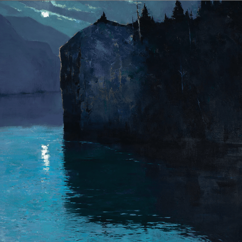 R. Tom Gilleon Artist Signed and Numbered Limited Edition Canvas Giclee:"Moonlight Rainbows"
