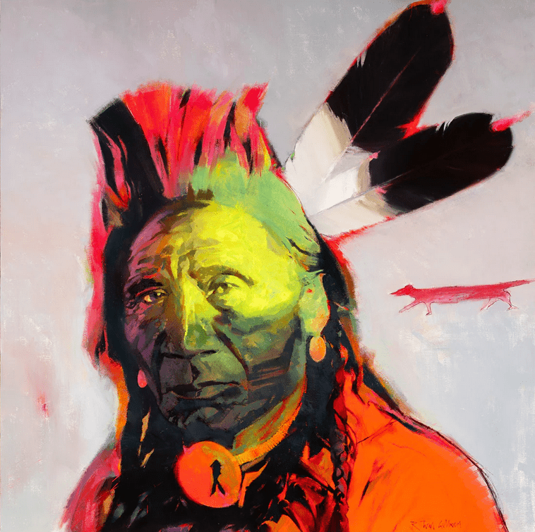 R. Tom Gilleon Artist Signed and Numbered Limited Edition Canvas Giclee:"Weasel Tail"