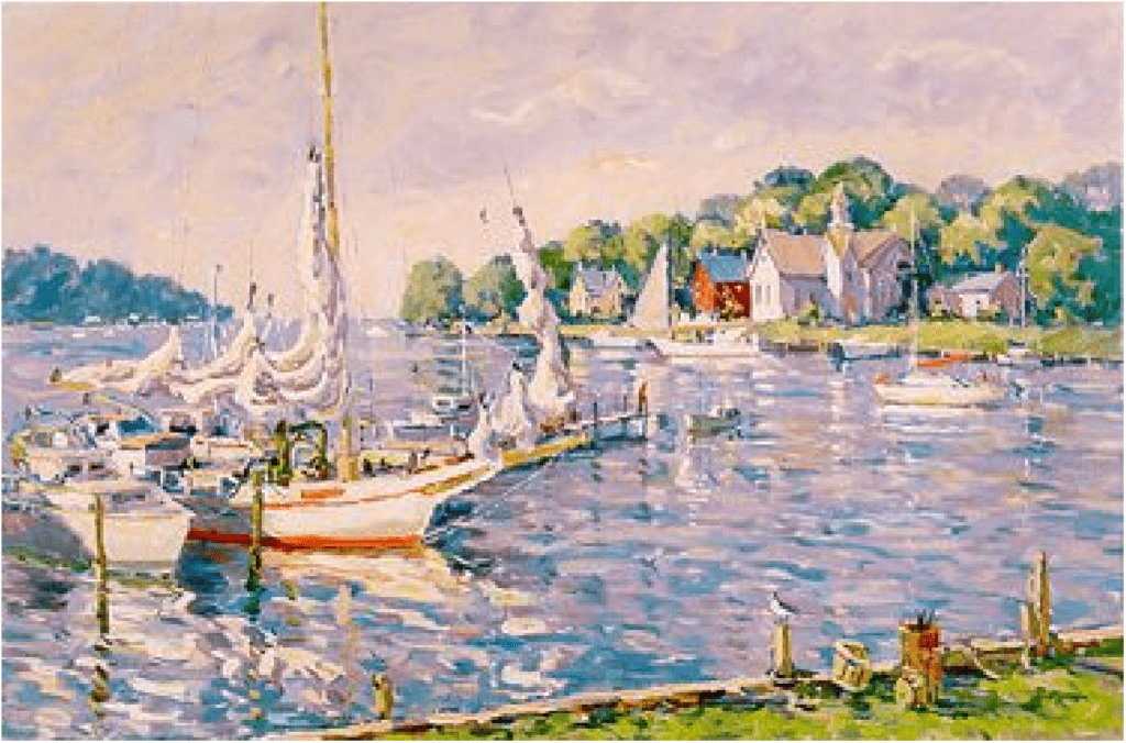 Bill Schmidt Artist Signed Limited Edition Serigraph on paper:"After The Sail"