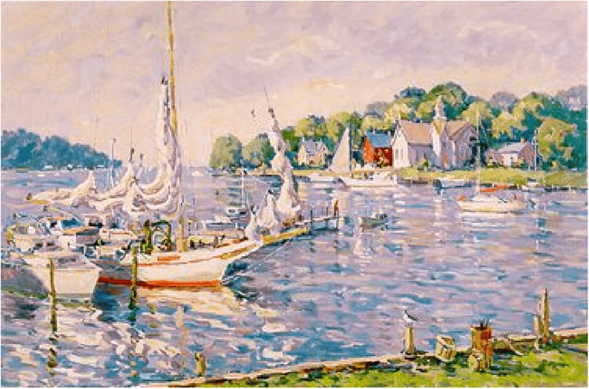 Bill Schmidt Artist Signed Limited Edition Serigraph on paper:"After The Sail"