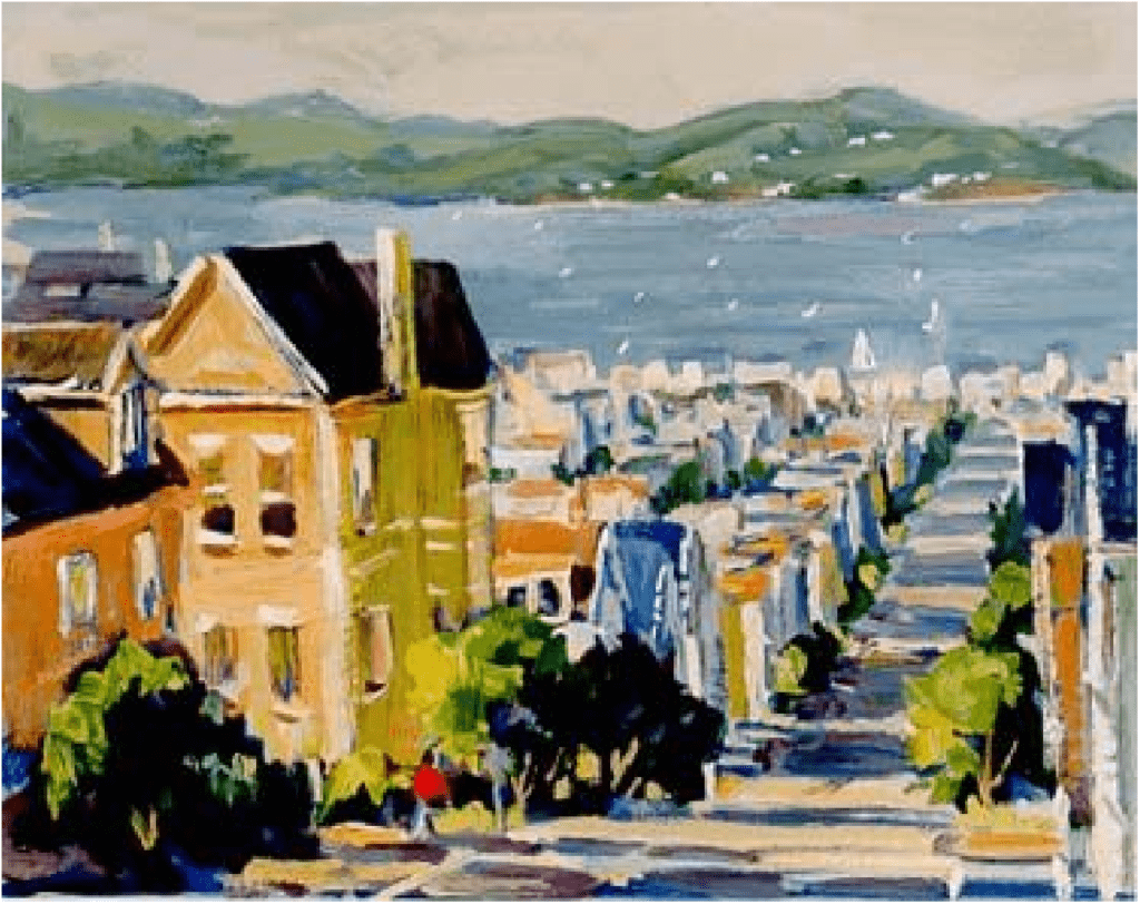 Bill Schmidt Artist Signed Limited Edition Serigraph on paper:"Bayview Place"