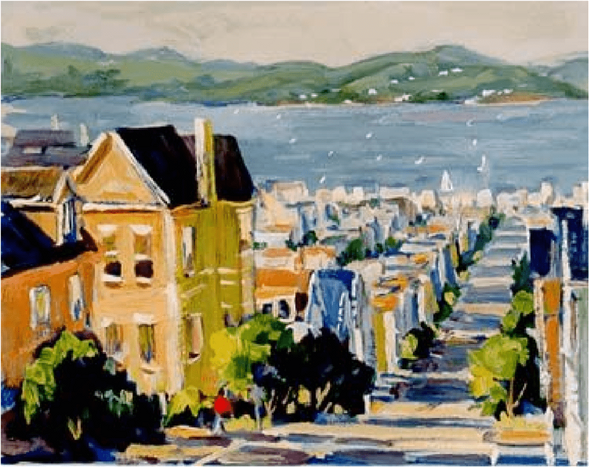 Bill Schmidt Artist Signed Limited Edition Serigraph on paper:"Bayview Place"