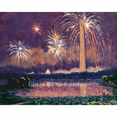 Bill Schmidt Handsigned and Numbered Limited Edition Gallery Giclee Paper: "America Celebrates"