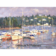 Bill Schmidt Handsigned and Numbered Limited Edition Gallery Giclee Paper: "Bermuda Anchorage"