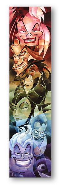 Tom Matousek Hand Embellished Limited Edition Gallery Wrap Canvas:"Colors of Evil"