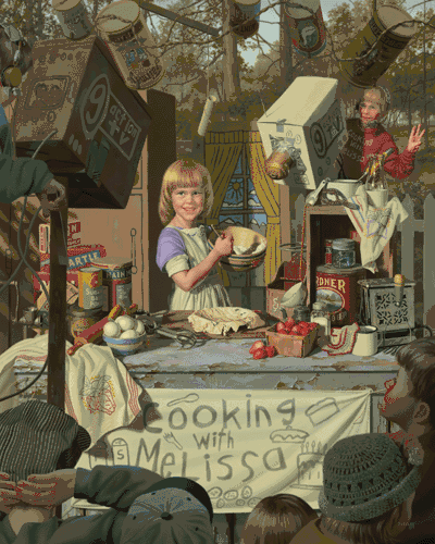 Bob Byerley Hand Signed and Numbered Limited Edition Giclee:"Cooking with Melissa"