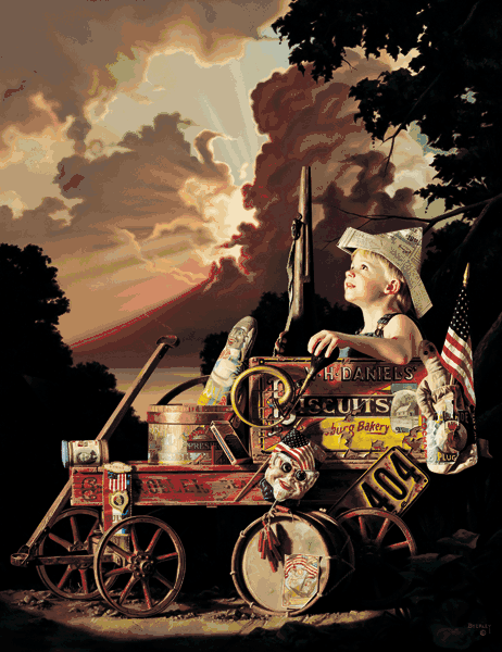 Bob Byerley Hand signed and Numbered Limited Edition Giclee: "Fireworks Tonight"