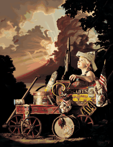 Bob Byerley Hand signed and Numbered Limited Edition Giclee: "Fireworks Tonight"