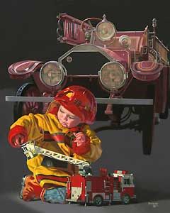Bob Byerley Hand Signed and Numbered Limited Edition: "Hook and Ladder"