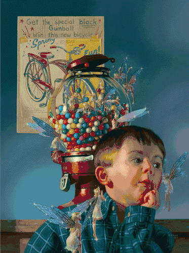 Bob Byerley Hand Signed and Numbered Limted Edition Giclee Print:"The Gumball Deal"