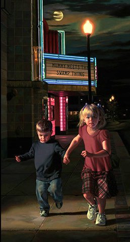 Bob Byerley Handsigned and Numbered Limited Edition Giclee Print on Paper: "The Scariest Movie, Ever"