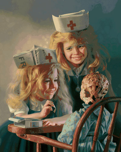 Bob Byerley Handsigned & Numbered Limited Edition Print:"The Doll Hospital"
