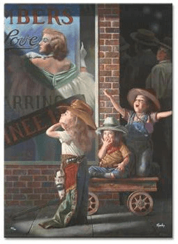 Bob Byerley Limited Edition Hand Embellished Gicle on Canvas: "Matinee"