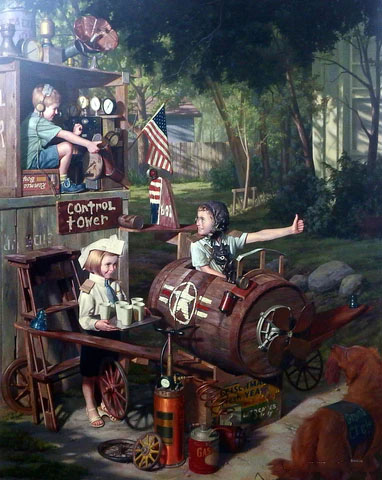 Bob Byerley Print-Signed and Numbered:"The Barnstormers"