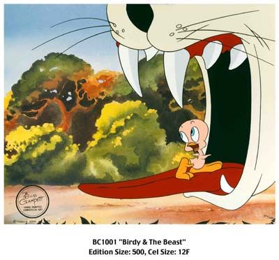 Bob Clampett Limited Edition Animation Art :"Birdy & The Beast"