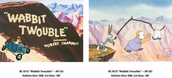 Bob Clampett Limited Edition Animation Art :"Wabbit Twouble"