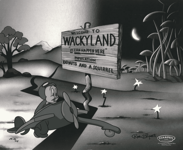 Bob Clampett Limited Edition Hand Painted Cel "Welcome to Wackeyland"