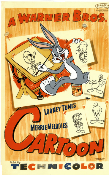 Bob Clampett Limted edition Hand Painted Cel:"Bugs Vintage Cartoon Director"