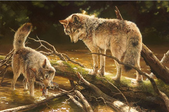 Bonnie Marris Artist Proof Limited Edition Giclee Canvas:"Lucky Catch"