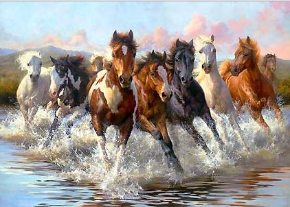 Bonnie Marris Hand Signed and Numbered Limited Edition Gicl&eacute;e on Canvas: "Morning Run"