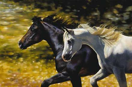 Bonnie Marris Handsigned & Numbered Limited Edition Canvas Giclee:"Night and Day" Bonnie Marris Handsigned & Numbered Limited Edition Canvas Giclee:"Night and Day"