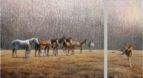 Bonnie Marris Artist Signed Limited Edition Print: "The Playground Showoff"