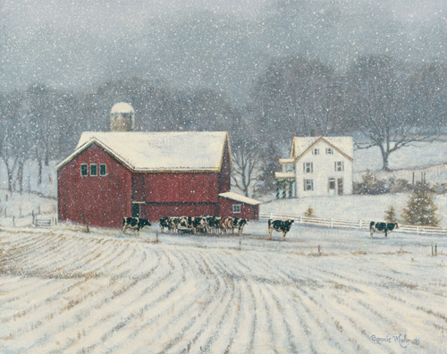 Bonnie Mohr Handsigned and Numbered Limited Edition Lithograph on Paper:"The Home Place"