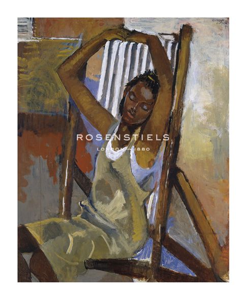 Boscoe Holder Hand Numbered Limited Edition Print on Paper :"Sleepy Girl"