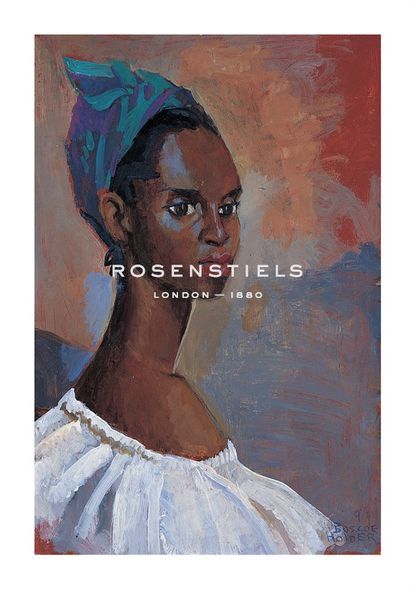 Boscoe Holder Hand Numbered Limited Edition Print on Paper :"Turquoise Headscarf"
