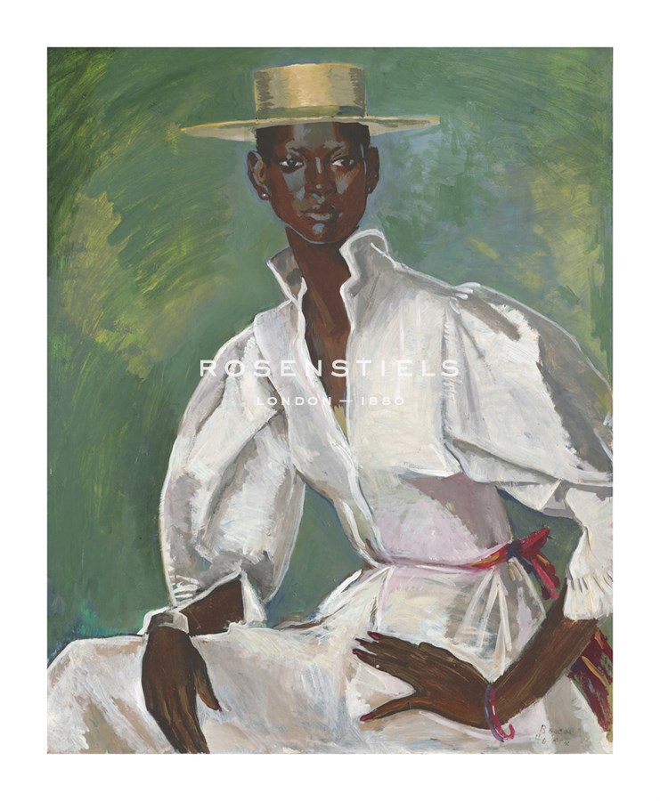 Boscoe Holder Hand Numbered Limited Edition Print on Paper :"Wearing Boater"