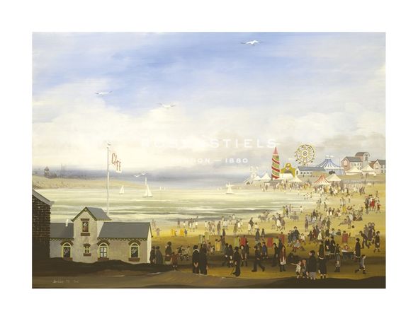 Braaq Hand Numbered Limited Edition Print on Paper :"Beach Scene"