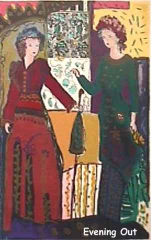 Bracha Guy Limited Edition Serigraph:"Evening Out"