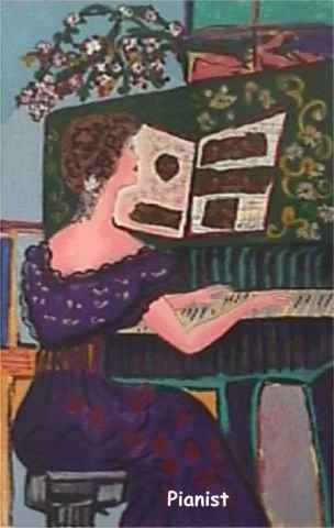Bracha Guy Limited Edition Serigraph:"Pianist"