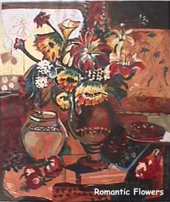 Bracha Guy Limited Edition Serigraph:"Romantic Flowers"